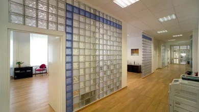 اشكال الطوب الزجاجي