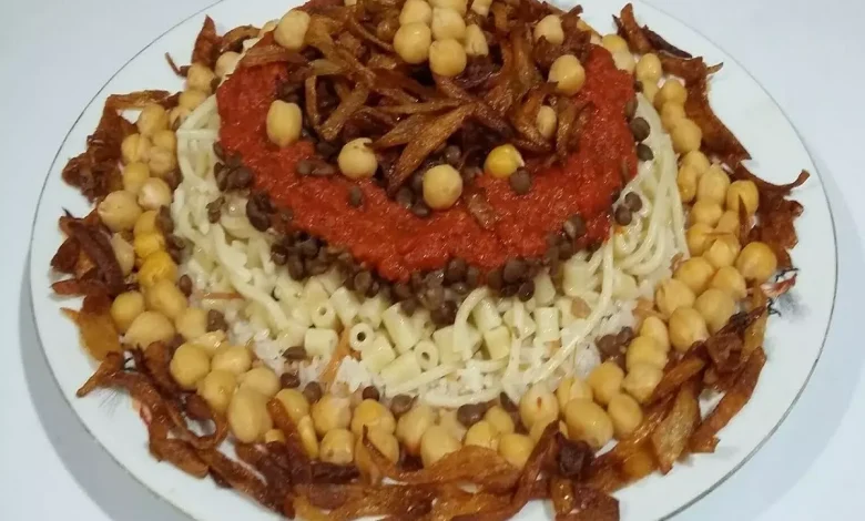 طريقة عمل الكشري المصري بالمنزل زي المحلات