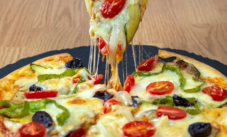 عمل البيتزا بالخضار