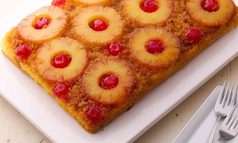 الأناناس بالكريم كراميل