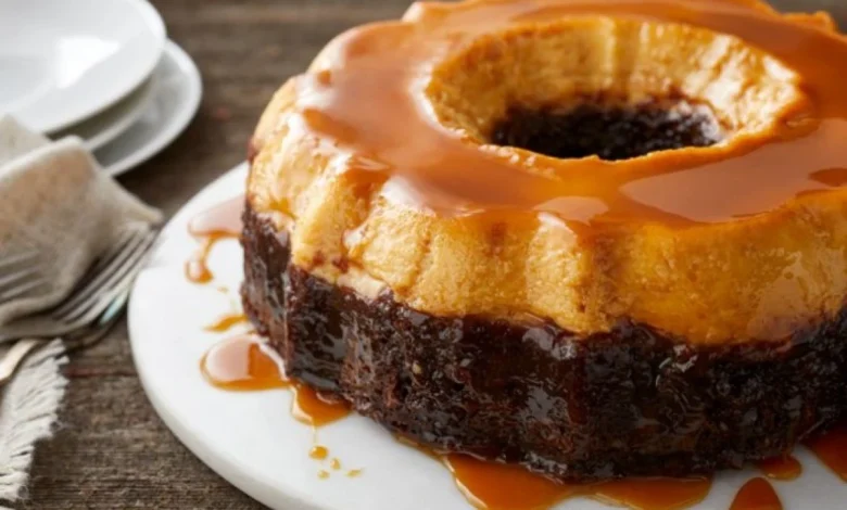 كيكة الكريم كراميل قدرة قادر