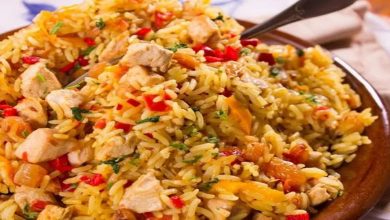 طبخات بالدجاج والارز