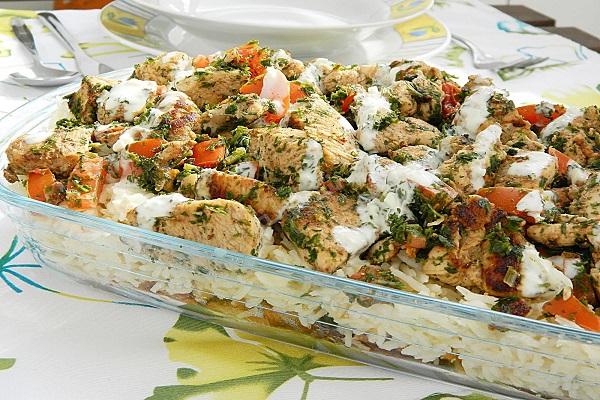 طبخات بالدجاج والارز