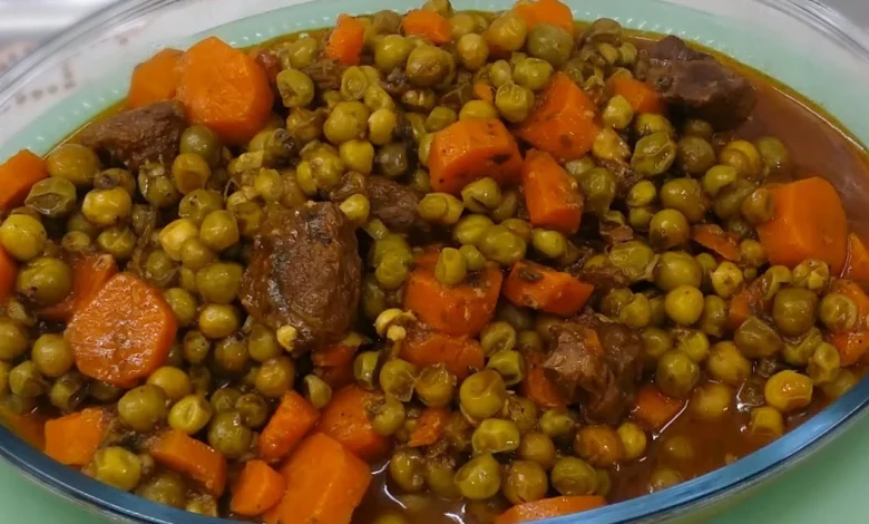 طريقة عمل يخنة البازلاء والجزر