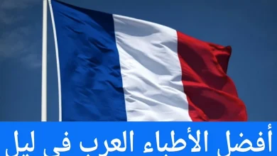 الأطباء العرب في ليل وعناوين الأطباء في المدن الفرنسية