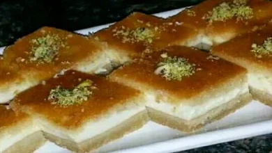 بسبوسة بالقشطة