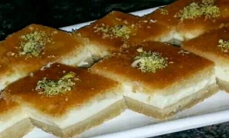 بسبوسة بالقشطة