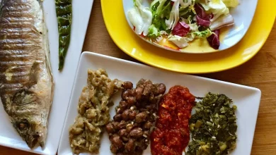 مقبلات مع السمك