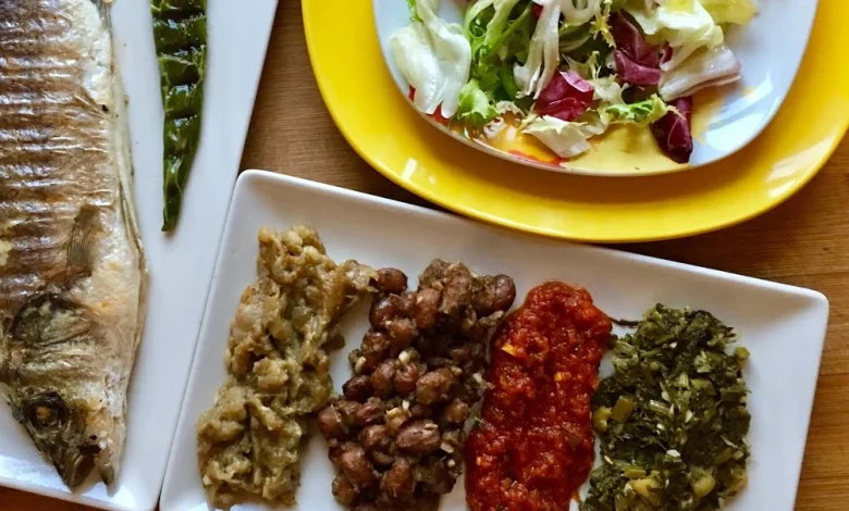 مقبلات مع السمك