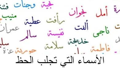 الأسماء التي تجلب الحظ