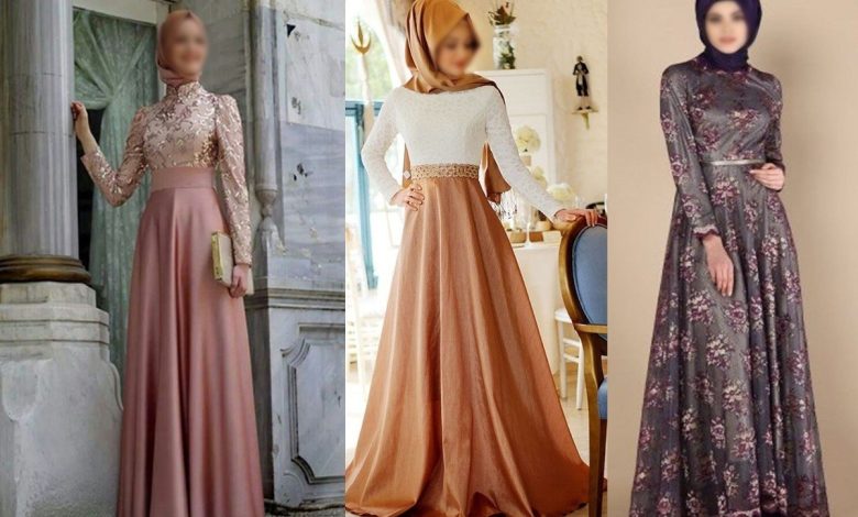صور فساتين محجبات جديدة
