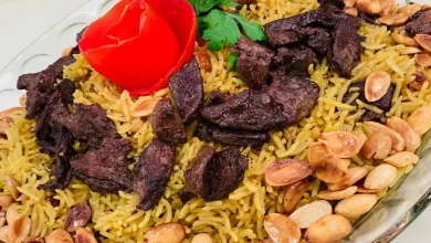 طريقة عمل الأرز بالكبد والقوانص فاطمة أبو حاتي
