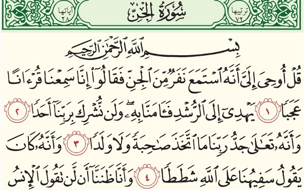 فضل سورة الجن