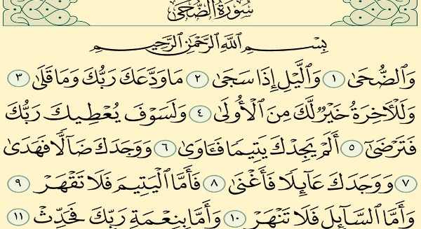 فضل سورة الضحى