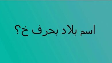 أسماء بلاد بحرف الخاء