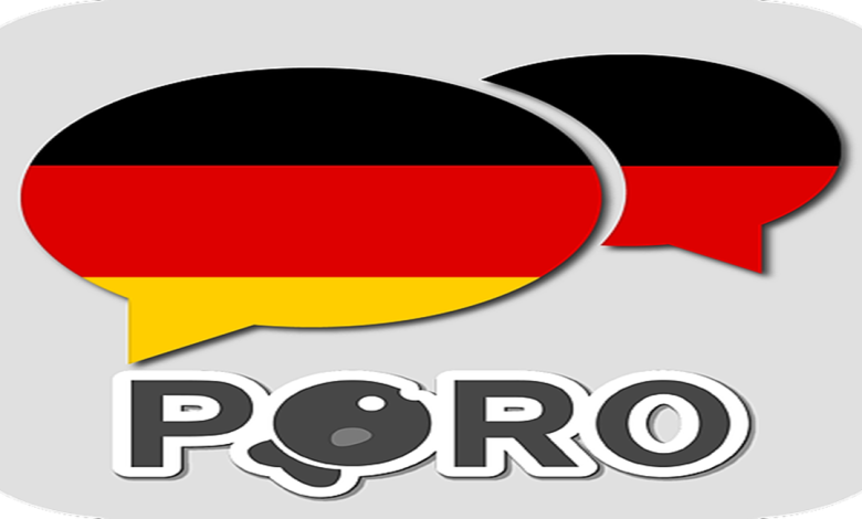 تطبيق POROLINGO لتعلم اللغة الالمانية