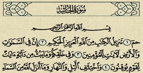 فضل سورة الجاثية