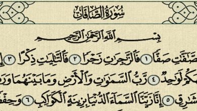 فضل سورة الصافات