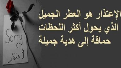 كلمات اعتذار من شخص