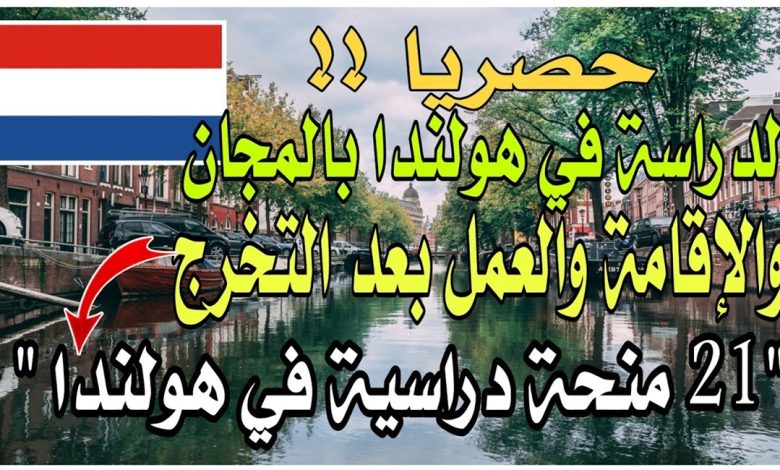 منحة دراسية مجانا في هولندا